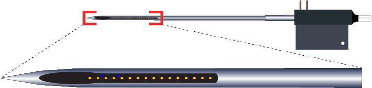 Single 16 Channel Optic Fiber Electrode